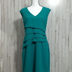 New York & Company Teal Sleeveless Dress